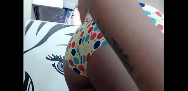  Tattooed camgirl perfect round ass natural tits